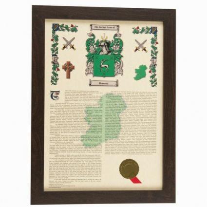 Coat Of Arms And Surname History Print - Hall Of Names