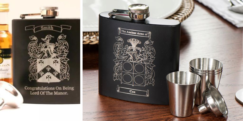 A personalised hipflask – a great occasion gift!